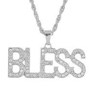 Fashion Simple  Bless Hip Hop Alphabet Necklace  Trend Exaggerated Hip-hop  Pendant  Nihaojewelry Wholesale sku image 2