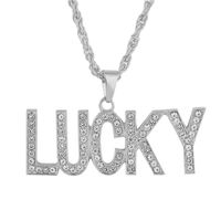 Fashion Diamond Simple Exaggerated Personality Hip-hop Lucky Alphabet Necklace Nihaojewelry Wholesale sku image 2