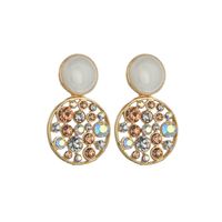 High Sense Refined Zircon Circle Ear Studs Female 925 Silver Needle Hollow-out Elegant Super Flash Hong Kong Style Earrings Factory Direct Sales main image 3
