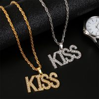 Hip-hop Bless Alphabet Hip-hop Necklace Trend Hip Hop Personality Pendant Jewelry Wholesale Nihaojewelry main image 2