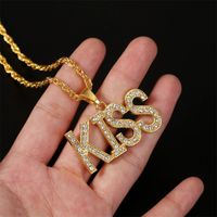 Hip-hop Bless Alphabet Hip-hop Collier Tendance Hip Hop Personnalité Pendentif Bijoux En Gros Nihaojewelry main image 3