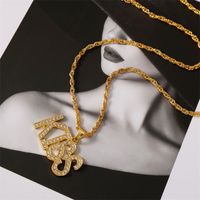 Hip-hop Bless Alphabet Hip-hop Necklace Trend Hip Hop Personality Pendant Jewelry Wholesale Nihaojewelry main image 4