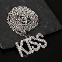Hip-hop Bless Alphabet Hip-hop Necklace Trend Hip Hop Personality Pendant Jewelry Wholesale Nihaojewelry main image 5