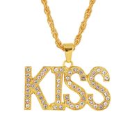 Hip-hop Bless Alphabet Hip-hop Necklace Trend Hip Hop Personality Pendant Jewelry Wholesale Nihaojewelry main image 6