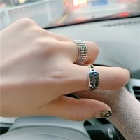 Retro Distressed Ring Irregular Letters Square Literary Cross Ring Wholesale Nihaojewelry main image 3