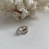 Fashion Water Drop Smooth Opening Adjustable Ring Cross Two-color Stitching Index Finger Ring Wholesale Nihaojewelry main image 3