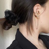 Korean Simple Metal Asymmetric Without Pierced Ear Bone Clip Long Chain Painless Ear Hanging Wholesale Nihaojewelry main image 3