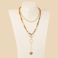 Bohemian Multi-layer Three-strand Love Bead Necklace Set Beach Handmade Pendant Jewelry Wholesale Nihaojewelry main image 3