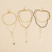 Bohemian Multi-layer Three-strand Love Bead Necklace Set Beach Handmade Pendant Jewelry Wholesale Nihaojewelry main image 4