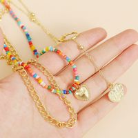 Bohemian Multi-layer Three-strand Love Bead Necklace Set Beach Handmade Pendant Jewelry Wholesale Nihaojewelry main image 5