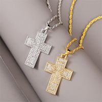 Übertriebene Mode Hip Hop Cross Strass Hip Hop Halskette Europäische Und Amerikanische Hip-hop-persönlichkeit Anhänger Schmuck main image 1