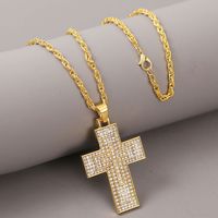 Übertriebene Mode Hip Hop Cross Strass Hip Hop Halskette Europäische Und Amerikanische Hip-hop-persönlichkeit Anhänger Schmuck main image 4