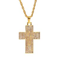 Exaggerated Fashion Cross Rhinestone Hip Hop Necklace Pendant Jewelry Wholesale Nihaojewelry main image 6
