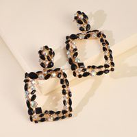 Geometric Stained Glass Diamond Hollow Earrings Long Earrings With Accessories Wholesale Nihaojewelry main image 3