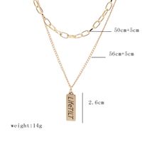 Fashion Simple English Square Brand Multi-layer Suit Necklace Wholesale Nihaojewelry main image 6