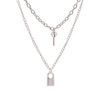 Retro New Alloy Key Lock Core Multi-layer Two-piece Necklace Hot Selling Wholesale Nihaojewelry main image 1