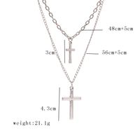 Bohemian Retro New Alloy Cross Multi-layer Necklace Two-layer Chain Set Wholesale Nihaojewelry main image 6