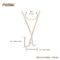 Simple Letter Pearl Long Necklace Star Wild White Street Shooting Accessories Wholesale Nihaojewelry main image 6