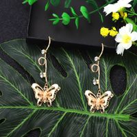 Hollow Butterfly Multi-layer Exaggerated Long Section Simple Earrings Fashion Three-dimensional Wholesale Nihaojewelry main image 3