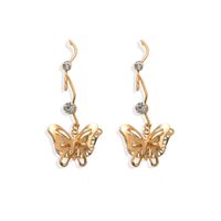 Papillon Creux Multicouche Exagéré Longue Section Boucles D&#39;oreilles Simples Mode En Trois Dimensions En Gros Nihaojewelry main image 4