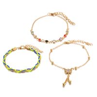 Footwear Summer Beach Style Color Diamond Line Rope Star Beaded Anklet 3 Piece Set Wholesale Nihaojewelry main image 6