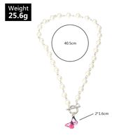 Fashion Jewelry Simple Metal Chain  Pearl Butterfly Necklace Wholesale Nihaojewelry main image 3