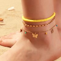 Fashion Jewelry Ceramic Anklet Wild Butterfly Rice Beads Anklet Wholesale Nihaojewelry main image 2