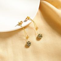 Fashion Wild Pearl Earrings Diamond Copper Ball Earrings Long Section Super Fairy Tassel Earrings Wholesale Nihaojewelry main image 5
