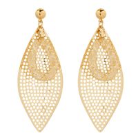 Boucles D&#39;oreilles En Maille Givrée En Métal Femmes Boucles D&#39;oreilles Simples En Gros main image 1