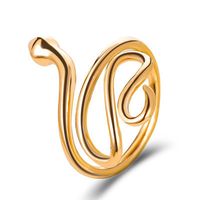 New Copper Ring Retro Snake-shaped Winding Ring Men And Women Snake Ring Wholesale Nihaojewelry main image 1