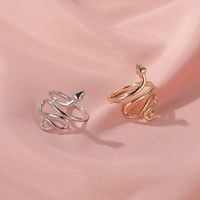 New Copper Ring Retro Snake-shaped Winding Ring Men And Women Snake Ring Wholesale Nihaojewelry main image 3