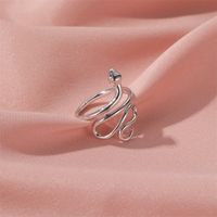 New Copper Ring Retro Snake-shaped Winding Ring Men And Women Snake Ring Wholesale Nihaojewelry main image 5