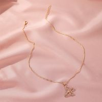 New Necklace Retro Micro-set Zircon Butterfly Clavicle Chain Hollow Full Diamond Butterfly Pendant Necklace Wholesale Nihaojewelry main image 4