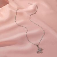 New Necklace Retro Micro-set Zircon Butterfly Clavicle Chain Hollow Full Diamond Butterfly Pendant Necklace Wholesale Nihaojewelry main image 5