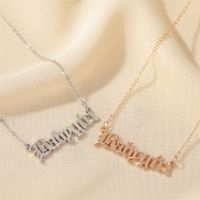 New Necklace Creative Simple Baby Girl English Alphabet Necklace Clavicle Chain Jewelry Wholesale Nihaojewelry main image 3