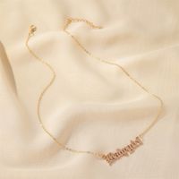 Außenhandel Neue Halskette Europäische Und Amerikanische Kreative Einfache Babygirl Englische Buchstaben Halskette Halskette Weibliche Schlüsselbein Kette Schmuck main image 4