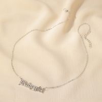 New Necklace Creative Simple Baby Girl English Alphabet Necklace Clavicle Chain Jewelry Wholesale Nihaojewelry main image 5