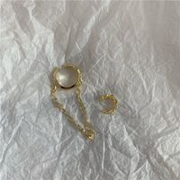 Korean Simple Metal Asymmetric Without Pierced Ear Bone Clip Long Chain Painless Ear Hanging Wholesale Nihaojewelry sku image 1