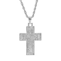 Exaggerated Fashion Cross Rhinestone Hip Hop Necklace Pendant Jewelry Wholesale Nihaojewelry sku image 1