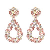 Nouveau Rose Série Boucles D&#39;oreilles Géométrique Boucles D&#39;oreilles Goutte D&#39;eau Carré Diamant Rose Fille Coeur En Gros Nihaojewelry sku image 5