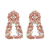 Nouveau Rose Série Boucles D&#39;oreilles Géométrique Boucles D&#39;oreilles Goutte D&#39;eau Carré Diamant Rose Fille Coeur En Gros Nihaojewelry sku image 8