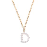 Simple Lettre Perle Long Collier Étoile Sauvage Blanc Rue Accessoires De Tir En Gros Nihaojewelry sku image 2