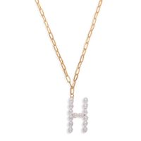 Simple Lettre Perle Long Collier Étoile Sauvage Blanc Rue Accessoires De Tir En Gros Nihaojewelry sku image 4