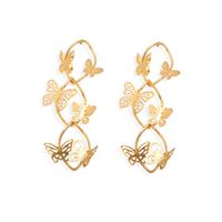 Fashion Multi-layer Butterfly Earrings Retro Forest Insect Long Star Wild Earrings Jewelry Wholesale Nihaojewelry sku image 1