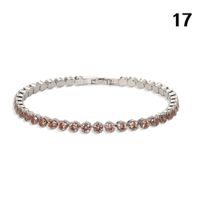 Creative Fashion Copper-inlaid Zircon Single-layer Bracelet Low-key Luxury Super Flash Full Diamond Bracelet Simple Wholesale Nihaojewelry sku image 5