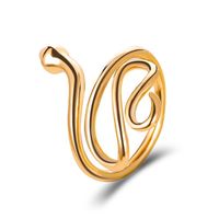 New Copper Ring Retro Snake-shaped Winding Ring Men And Women Snake Ring Wholesale Nihaojewelry sku image 1