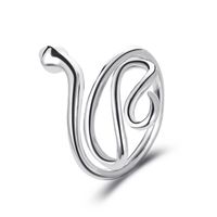 New Copper Ring Retro Snake-shaped Winding Ring Men And Women Snake Ring Wholesale Nihaojewelry sku image 2