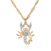 Fashion Dragonfly Scorpion Butterfly Copper Plating Rhinestones Zircon Necklace main image 2