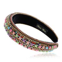 Retro Palace Retro Hair Accessories Exaggerated Crystal Diamond Headband Wholesale Nihaojewelry main image 2