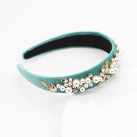New Fashion Simple Style Pearl Diamond Velvet Narrow Side Travel Hair Accessories Wholesale Nihaojewelry main image 4